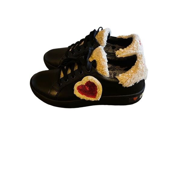 LOVE MOSCHINO SEQUIN SHEARLING SNEAKER - Picture 2 of 8